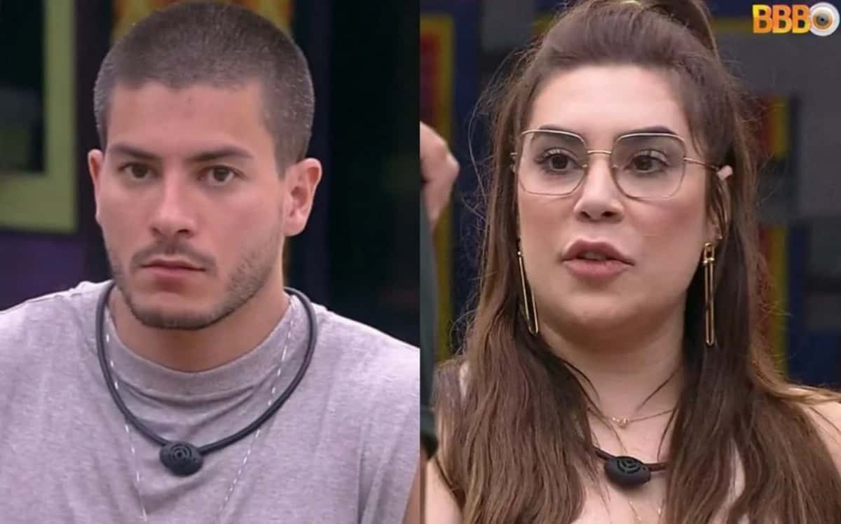 Arthur ficou sem graça ao ouvir Naiara cantando música sobre traição (Foto: Reprodução / Internet)