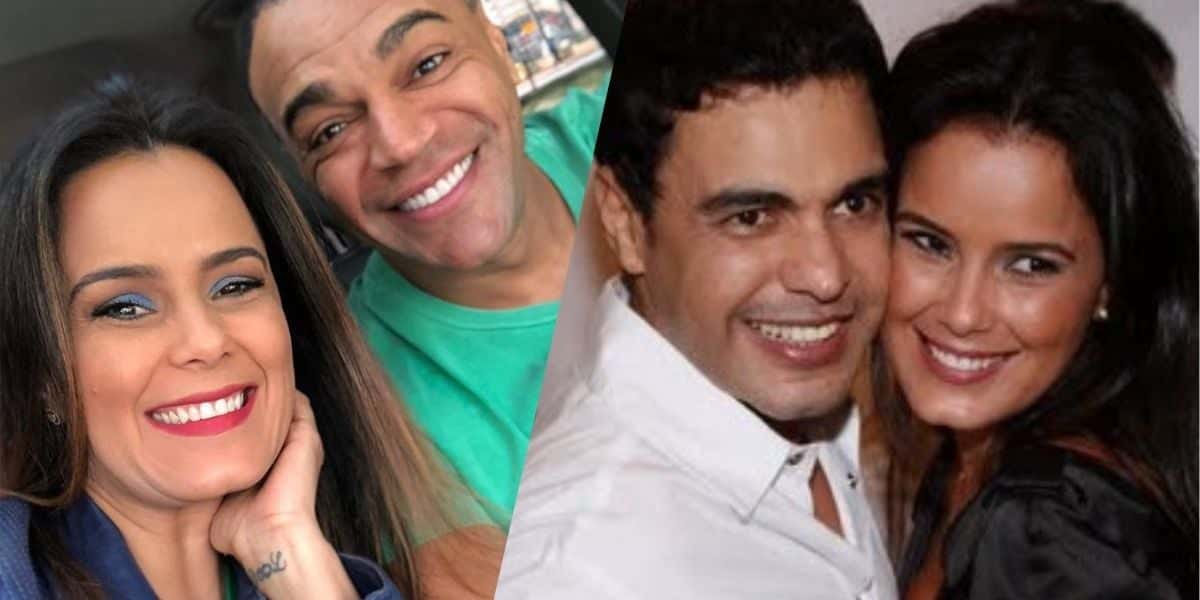 Luciele Di Camargo, Denílson e Zezé (Montagem: TV Foco)