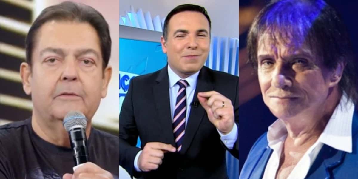 Faustão, Reinaldo Gottino e Roberto Carlos (Foto: Reprodução)