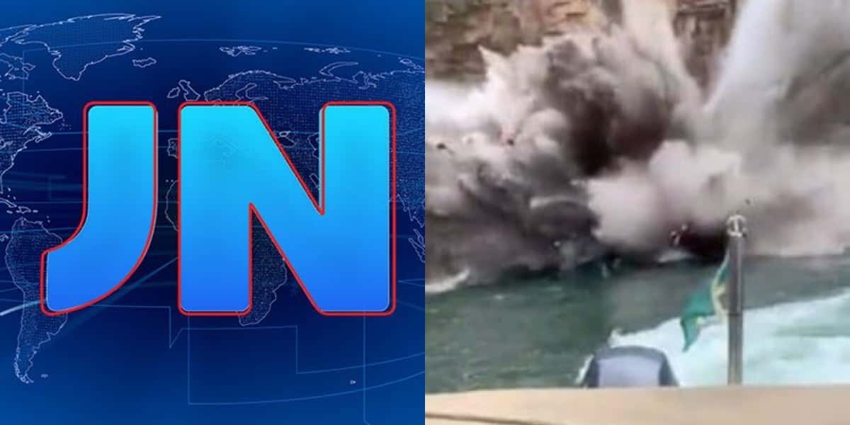 Plantão do "Jornal Nacional" noticiou acidente em Capitólio (Foto: Reprodução/TV Globo)