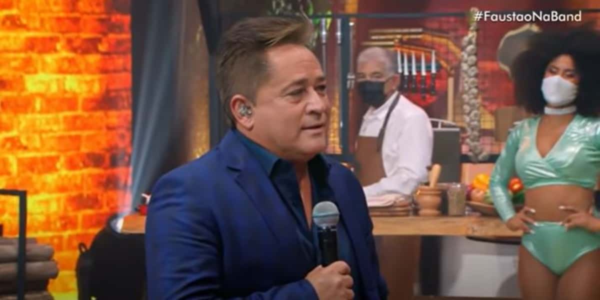 Leonardo no "Faustão na Band" (Foto: Reprodução/Band)
