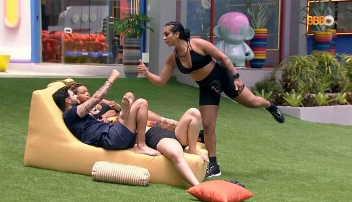 Rodrigo e Linn da Quebrada formam aliança para não irem para o paredão (Foto: Reprodução / Globoplay)