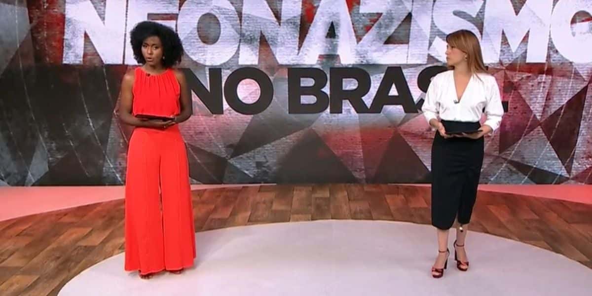 Maju Coutinho e Poliana Abritta no "Fantástico" (Foto: Reprodução/Globo)