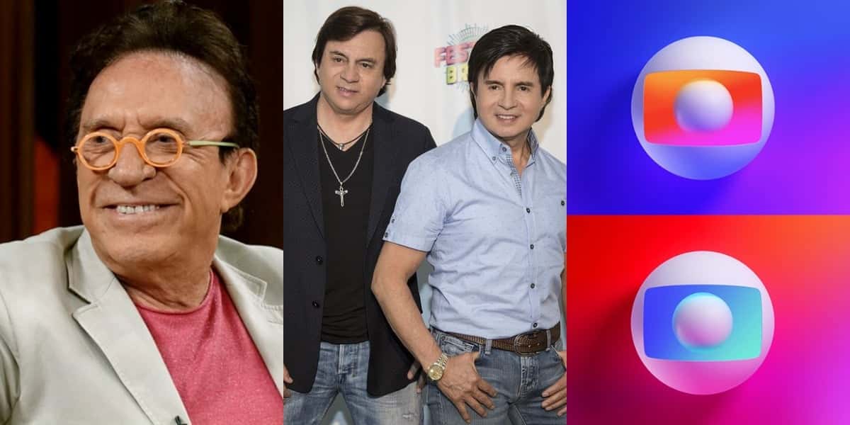 Moacyr Franco, Chitãozinho e Xororó (Foto: Reprodução/TV Globo 1,2,3)