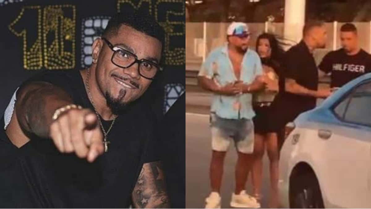 Naldo Benny é parado pela polícia e discute em vídeo divulgado (Montagem/ Reprodução)