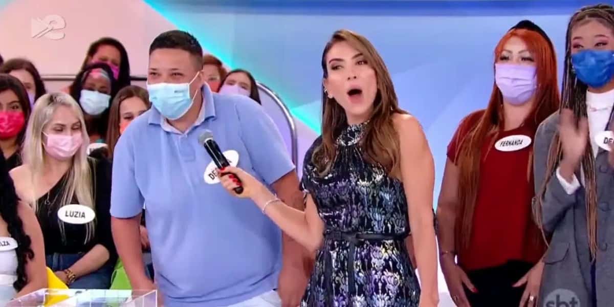 Patrícia Abravanel foi cantada por mulher durante programa no SBT (Foto: Reprodução)