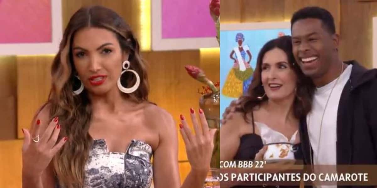 Patrícia Poeta mostrou encontro de Fátima Bernardes com Paulo André Camilo (Foto: Reprodução/TV Globo)