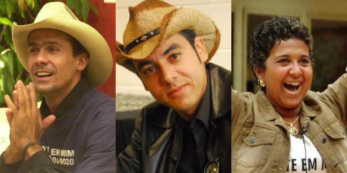 Rodrigo Cowboy, André Luis e Cida do "BBB" (Foto: Divulgação/TV Globo)