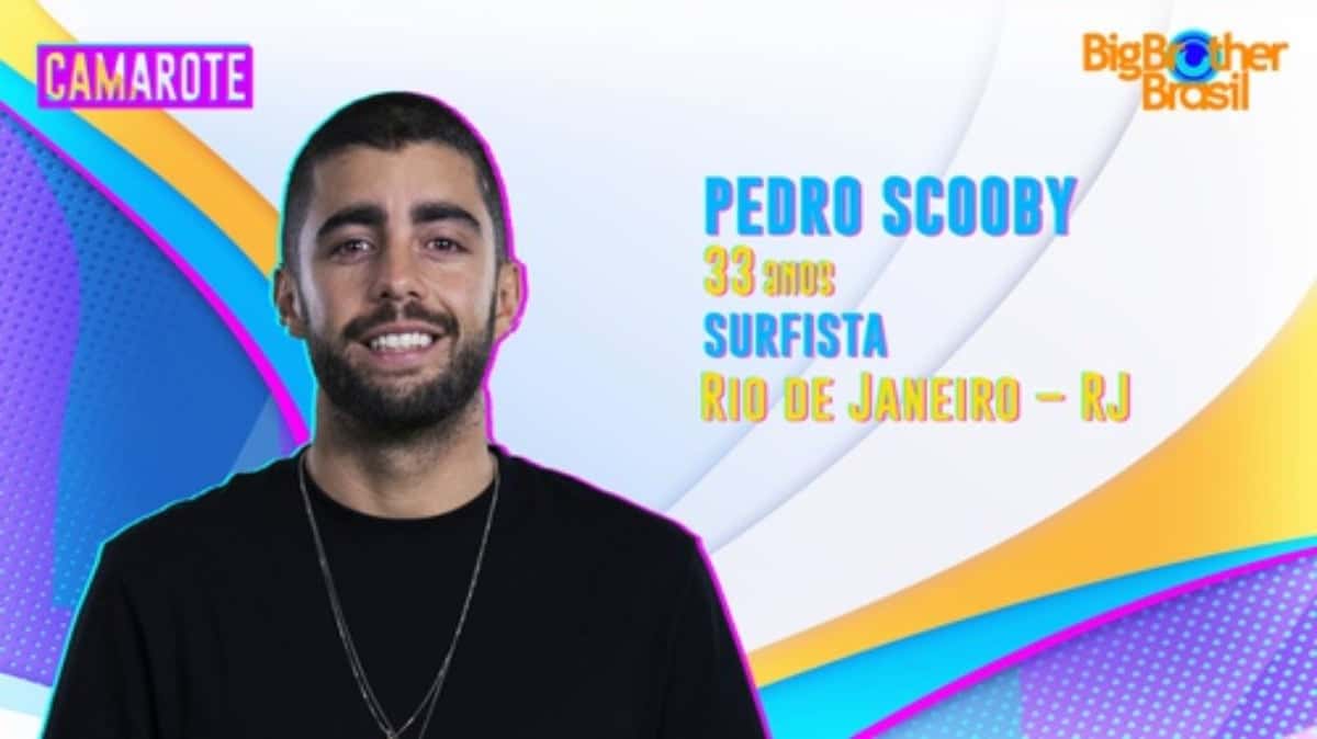 Pedro Scooby na chamada do BBB22 (Foto: Reprodução / Internet)