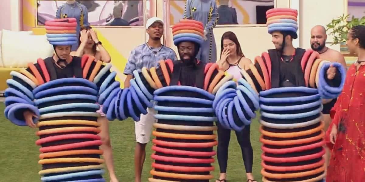 BBB22: Castigo do monstro pega pesado, brothers ficam "colados" e são proibidos de tomar banho (Foto: Reprodução)