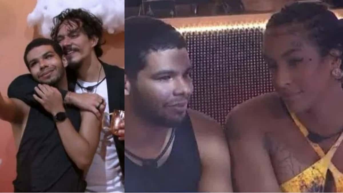 Linn Da Quebrada nota interesse amoroso de Vyni por Eliezer e resolve aconselhar na festa do líder (Reprodução/ Montagem/ GShow)