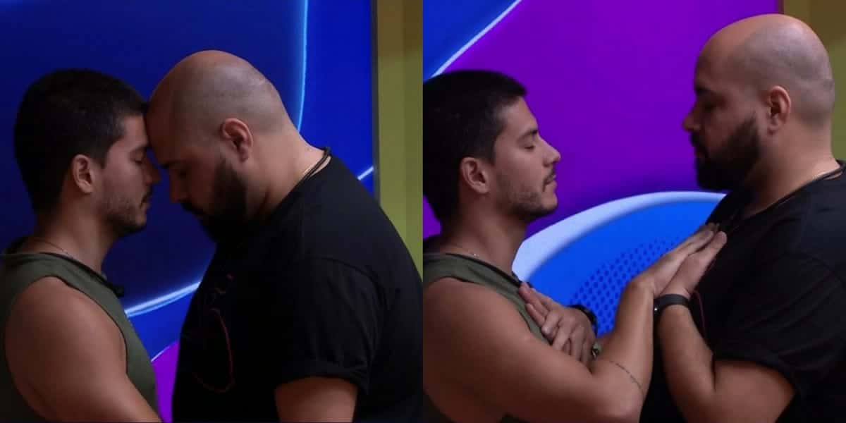 BBB22: Arthur Aguiar e Tiago Abravanel "trocam energia" e viram piada na web (Foto: Reprodução)