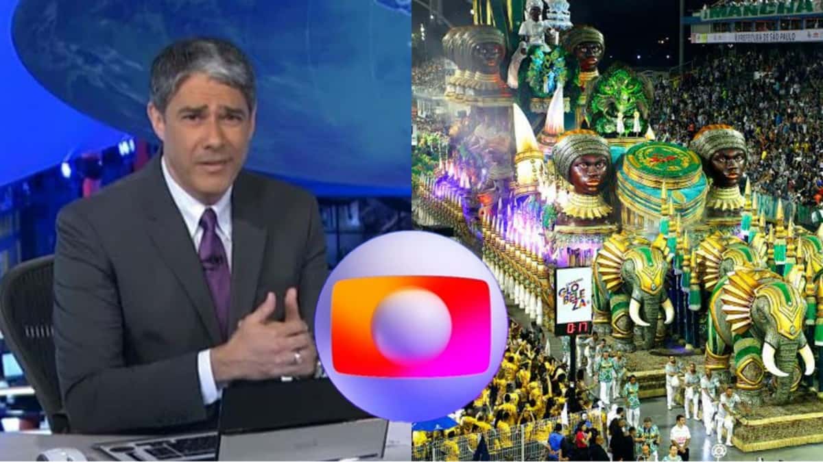 Globo perde Carnaval e tem Jornal Nacional massacrado na audiência (Montagem/ Reprodução)