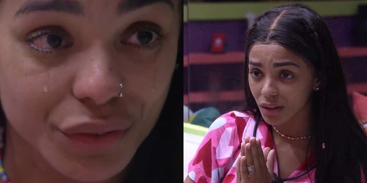 Brunna Gonçalves chora por conta de erro no BBB22 (Foto: Reprodução)