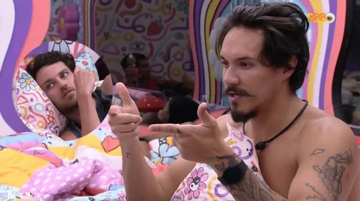 Gula de Lucas vira assunto na casa e Eliezer conta para o rapaz (Foto: Reprodução / Globoplay)
