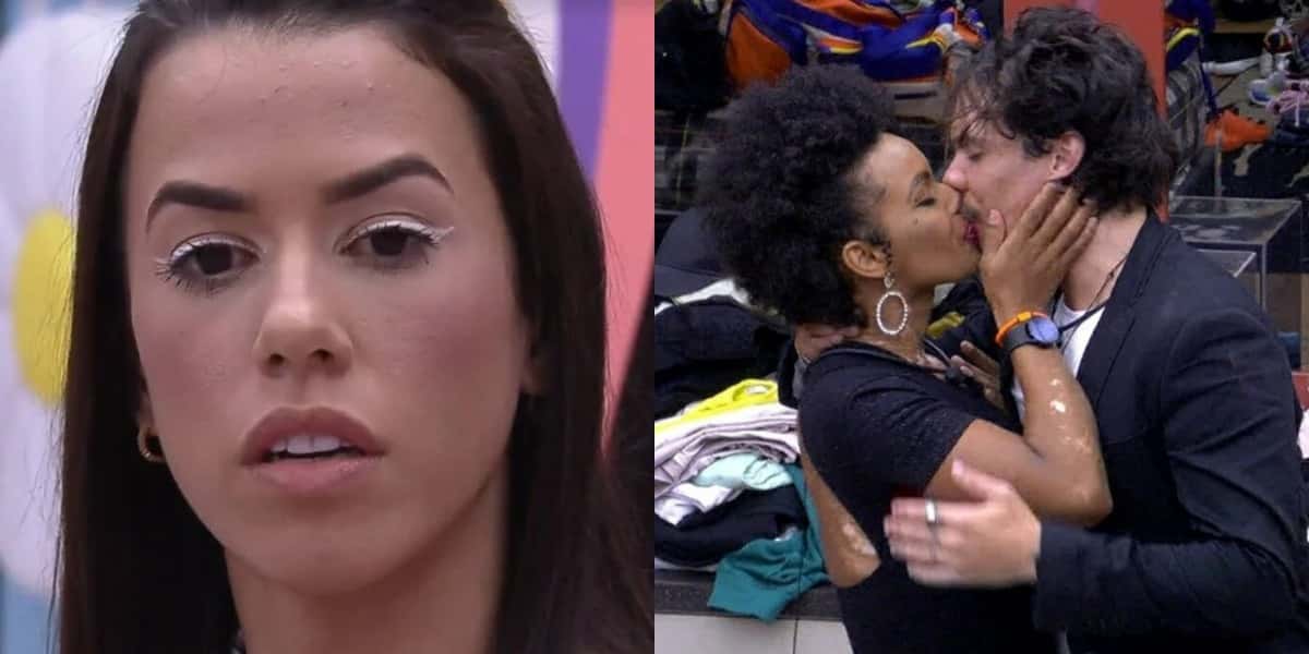 Eliezer e Natália voltaram a se pegar no BBB22 e incomodaram Larissa (Foto: Reprodução)