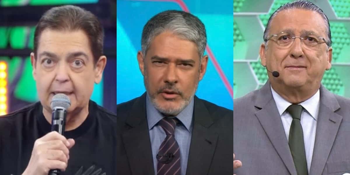 Faustão, William Bonner e Galvão Bueno se tornaram destaques (Foto: Reprodução)
