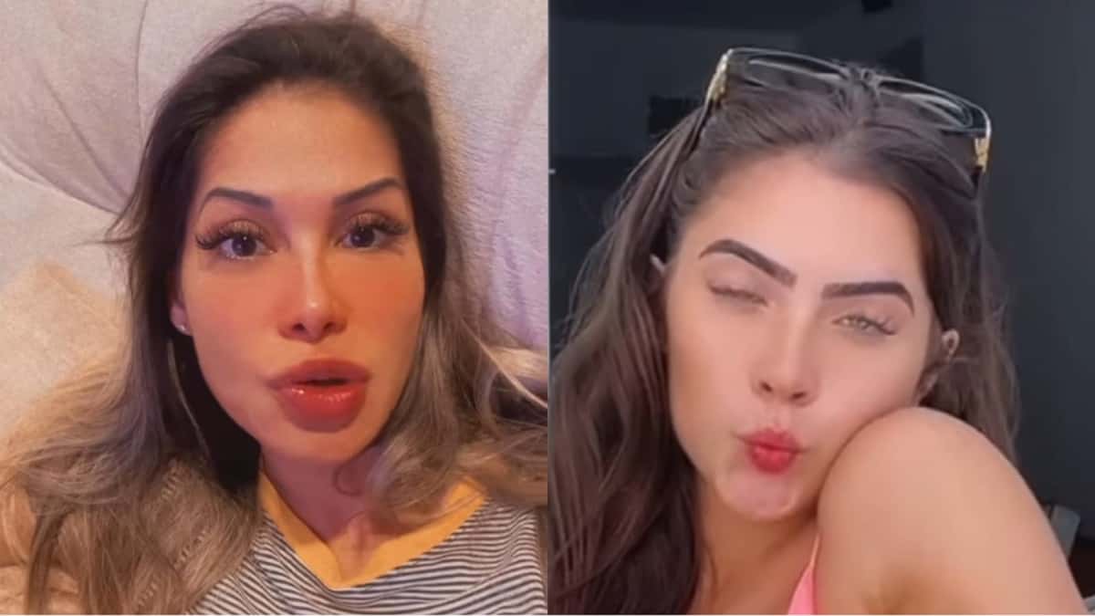 Esposa de Arthur Aguiar chama Jade Picon de vilã de novela das nove nas redes sociais (Montagem/ Reprodução/ Instagram)