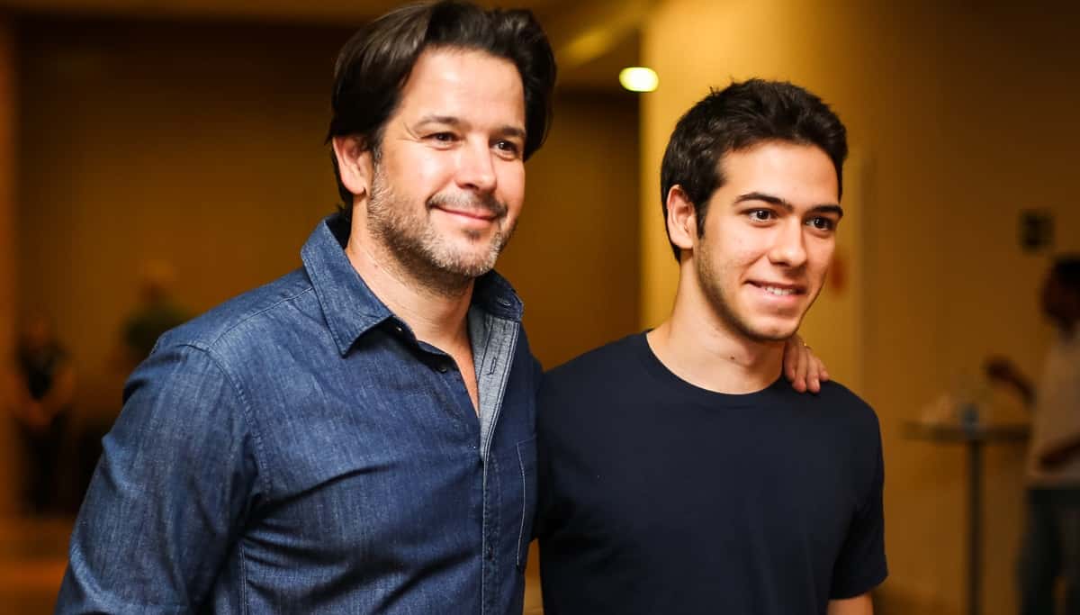 O ator Murilo Benício e seu filho, Antonio Benício Negrini (Reprodução)