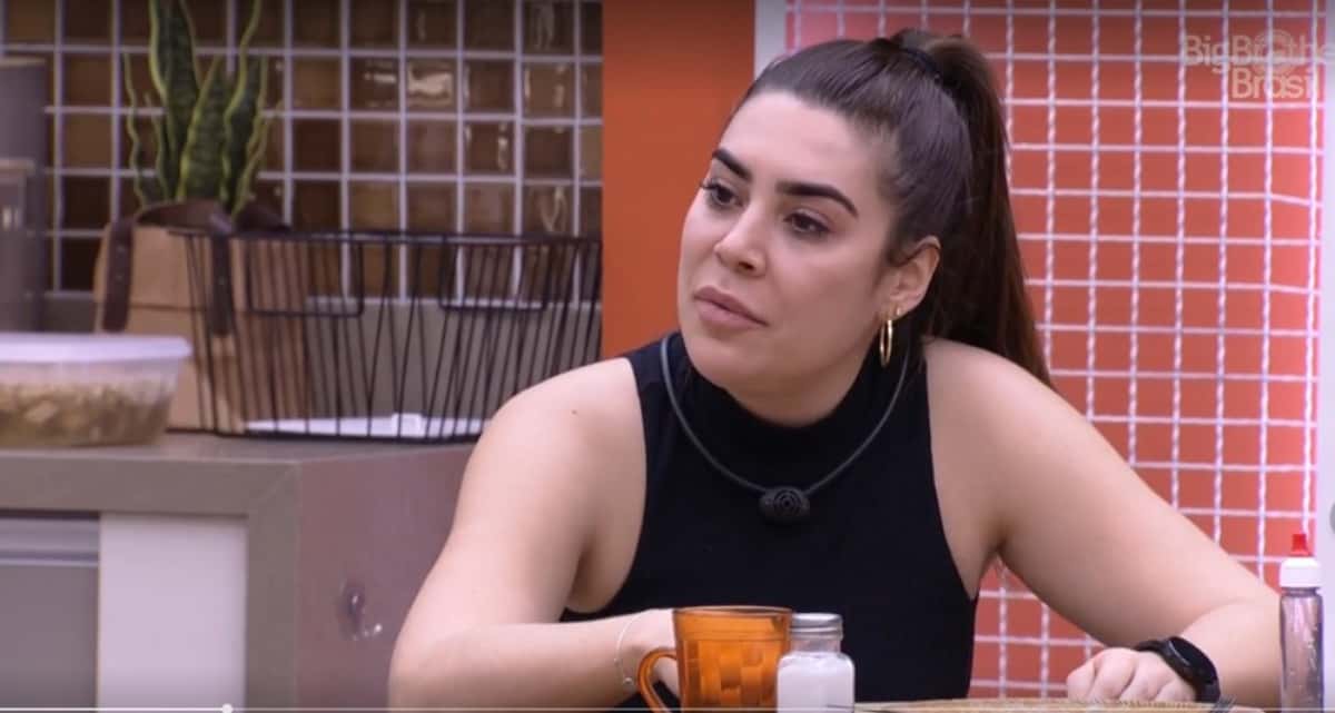 Naiara Azevedo sentiu a pressão do jogo na última dinâmica da discórdia (Foto: Reprodução / Globoplay)