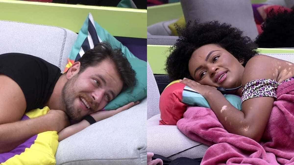 BBB22: Natália conversa com Gustavo e Laís sobre noite de amor (Foto: Reprodução/Montagem)