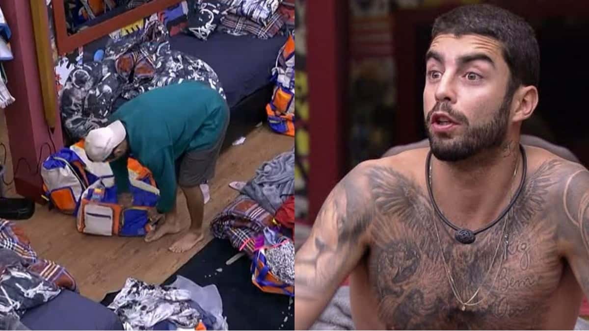 Pedro Scooby apronta as malas e ameaça abandonar o BBB22 (Montagem/ Reprodução/ Globoplay)