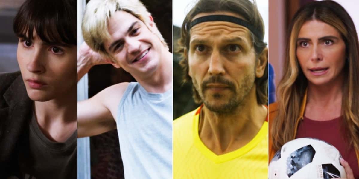 Protagonistas de Quanto Mais Vida Melhor após troca de corpos (Foto: Reprodução/Globo)