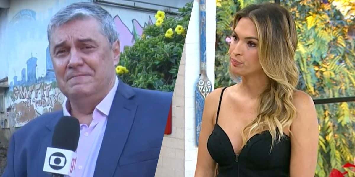 Talitha Morete, do Mais Você, e o repórter Fachel, emocionado na Globo (Montagem: TV Foco)