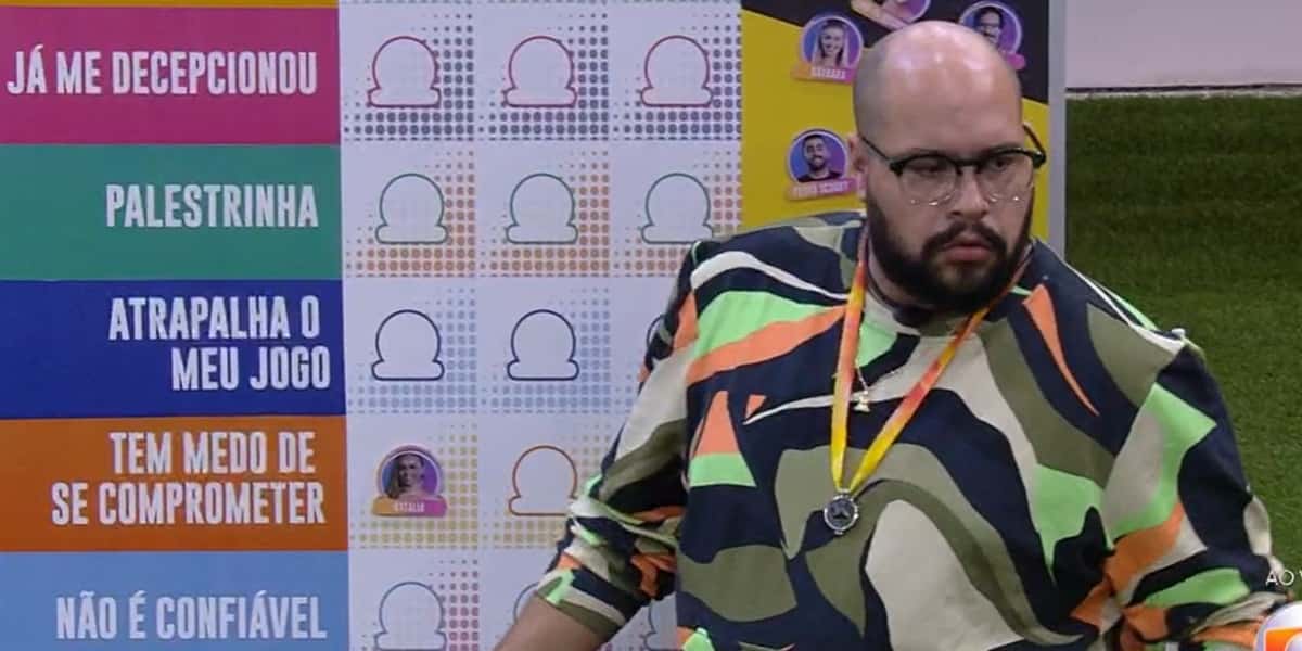 Tiago Abravanel irritou Tadeu Schmidt (Foto: Reprodução / TV Globo)