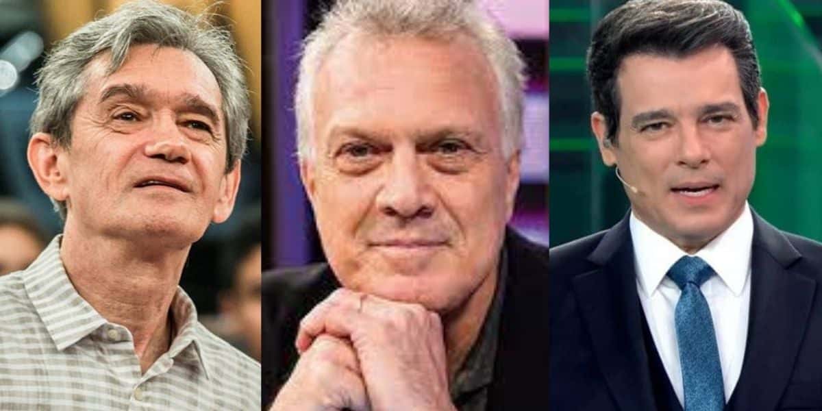 Serginho Groisman, Pedro Bial e Celso Portiolli (Reprodução)
