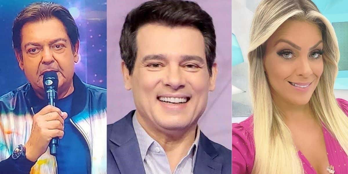 Faustão, Celso Portiolli e Renata Fan (Reprodução)