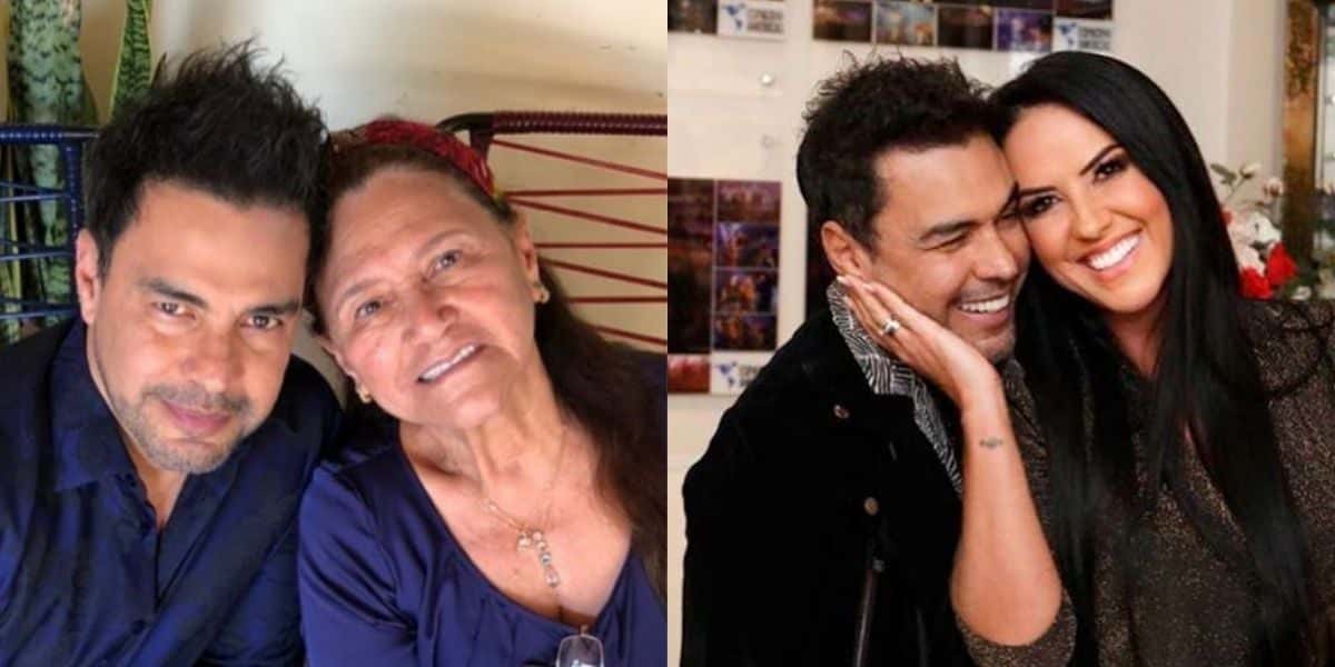 Zezé Di Camargo, Dona Helena e Graciele Lacerda (Reprodução)