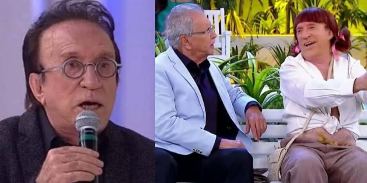 Moacyr Franco e Carlos Alberto em A Praça é Nossa, do SBT (Foto: Reprodução)