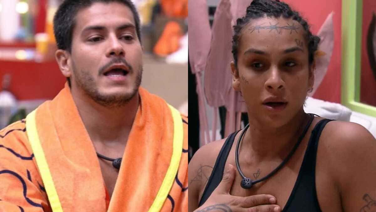 BBB22: Arthur Aguiar escolhe Linn da Quebrada como novo alvo (Foto: Reprodução/Montagem)