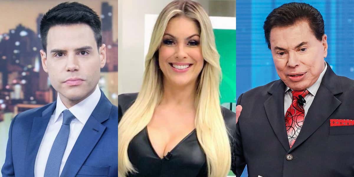 Luiz Bacci, Renata Fan e Silvio Santos (Foto: Reprodução)