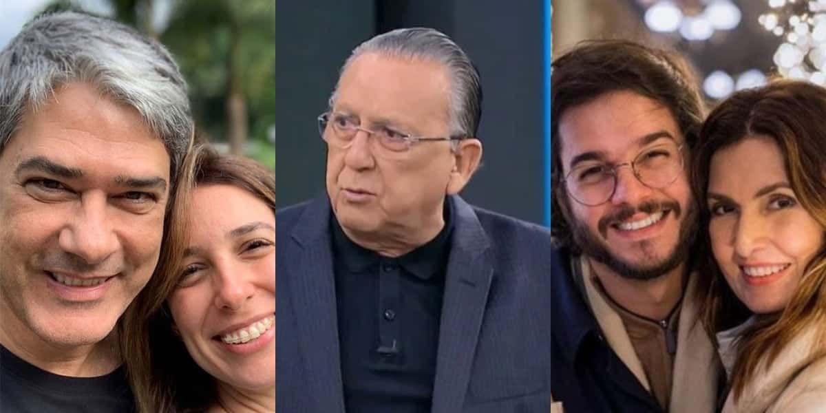 William Bonner e esposa, Galvão Bueno e Fátima Bernardes e Túlio Gadêlha - Foto: Reprodução