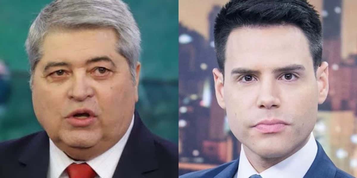 Datena e Luiz Bacci disputaram a mesma entrevista (Foto: Reprodução)
