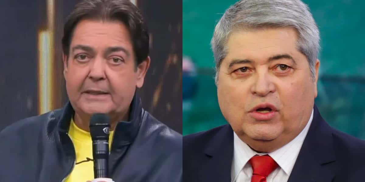 Faustão e Datena se encontraram (Foto: Reprodução)