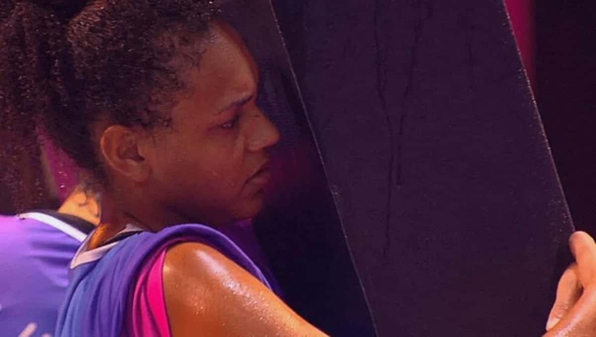 BBB22: Jessilane chora na prova de resistência (Foto: Reprodução / Globoplay)