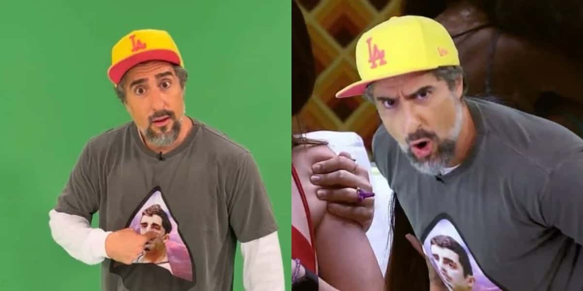 Marcos Mion usou o Caldeirão para zoar saída de Jade do BBB22 (Foto: Reprodução)