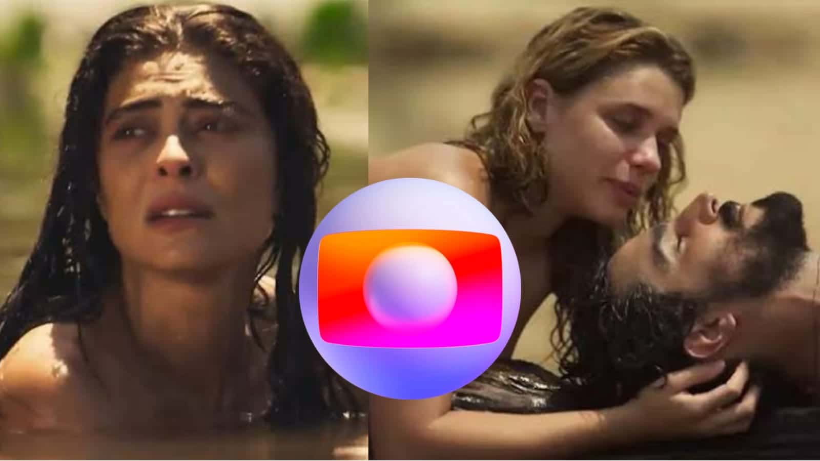 Atores gravam cenas de nudez e sexo em ação pela audiência da Globo em "Pantanal" (Montagem/ Gustavo Melo/ Divulgação TV Globo)
