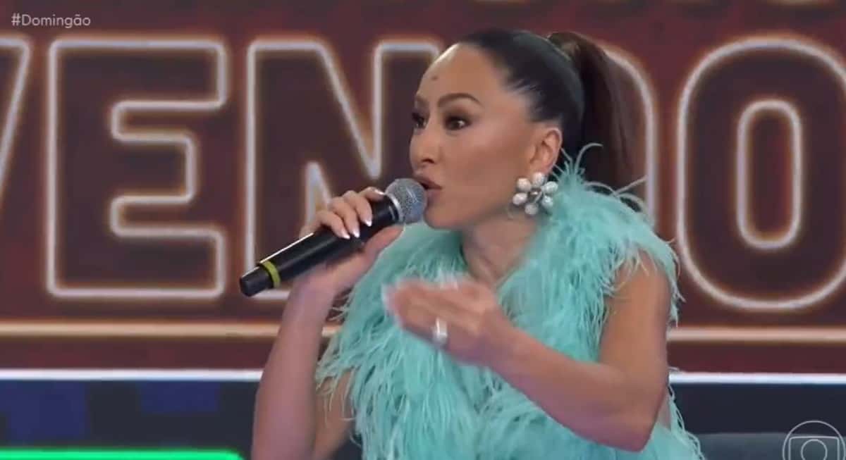 Sabrina Sato arranca risos no Domingão ao fazer trocadilho sobre Arthur Aguiar do BBB22 (Reprodução/ TV Globo)