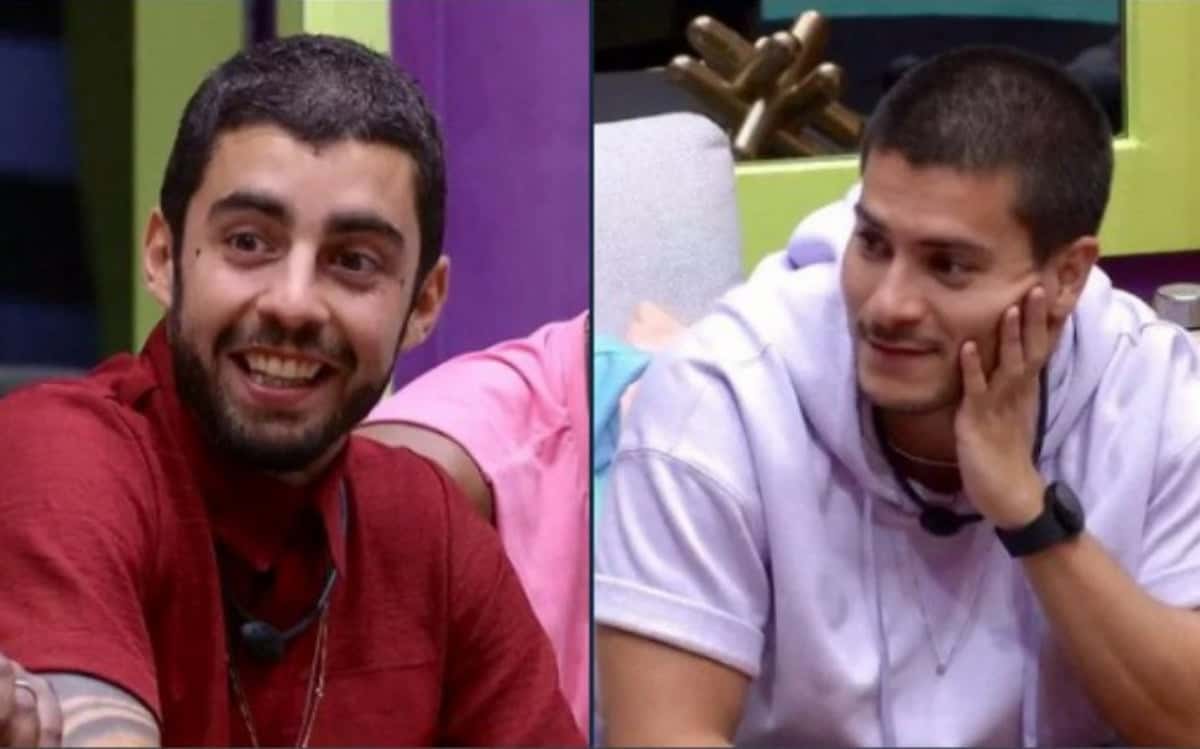 Pedro Scooby e Arthur Aguiar tiveram cudiados com a higiene no BBB22 (Foto: Reprodução / Globoplay)