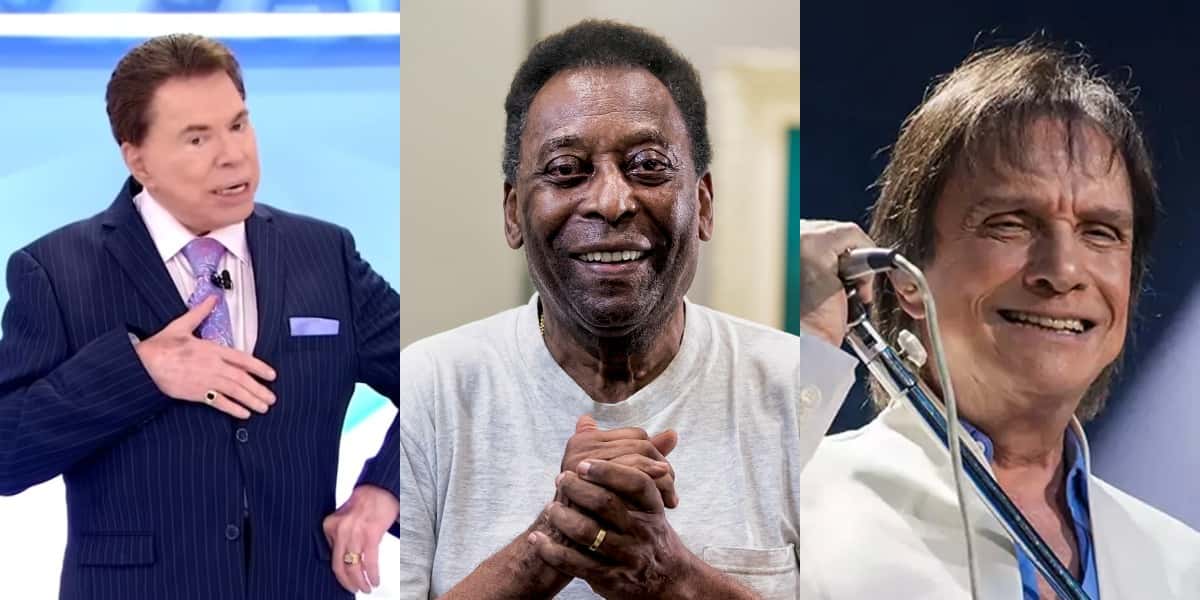 Silvio Santos, Pelé e Roberto Carlos - Foto: Reprodução