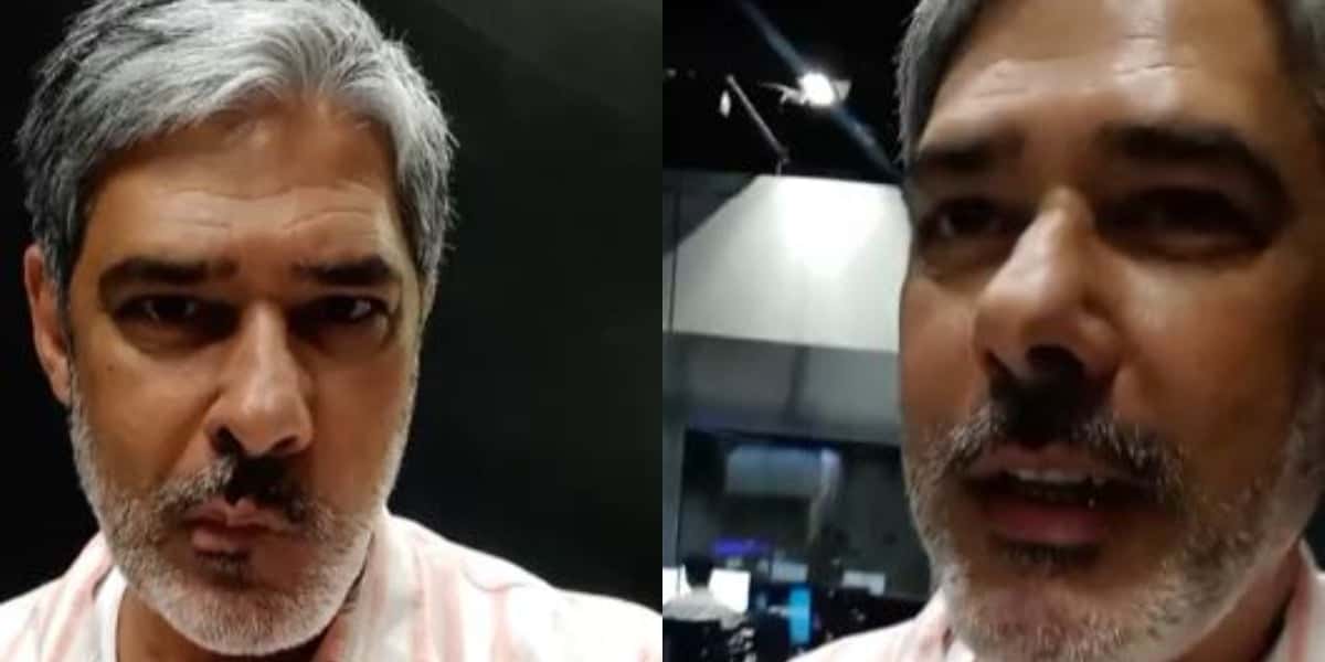 William Bonner mostrou bastidores do "Jornal Nacional", da Globo (Reprodução/ Instagram)