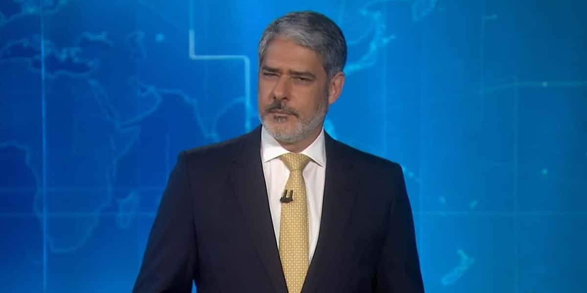 William Bonner no Jornal Nacional, da Globo (Foto: Reprodução)