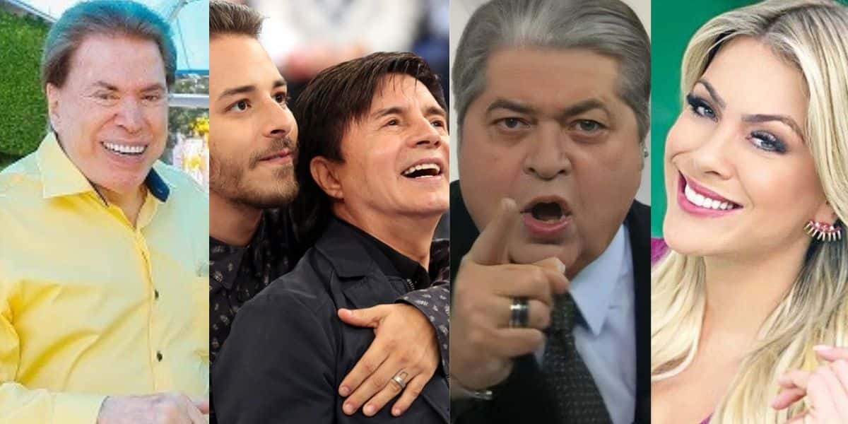 Silvio Santos, Junior, Xororó, Datena e Renata Fan (Reprodução)