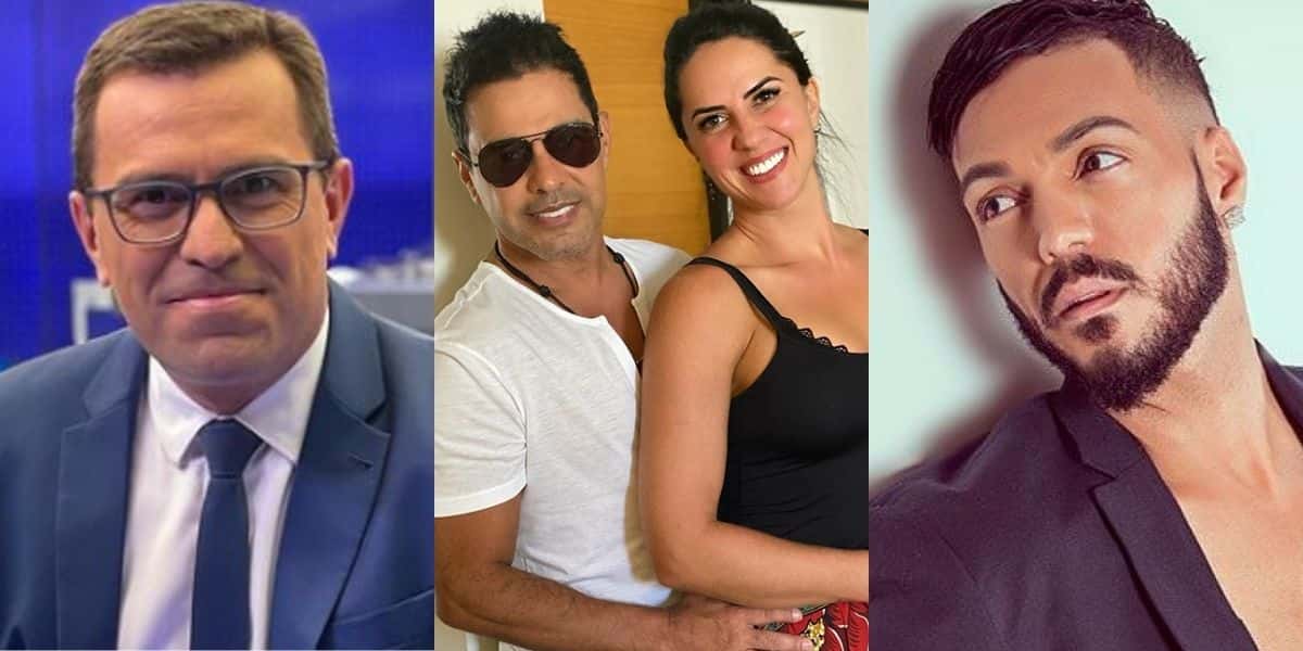 Rodrigo Bocardi, Zezé Di Camargo, Graciele Lacerda e Belo (Montagem: TV Foco)