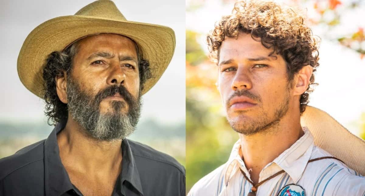 Tadeu (José Loreto) pode não ser filho de José Leôncio (Marcos Palmeira) em 'Pantanal' (Foto: Reprodução / Globo)