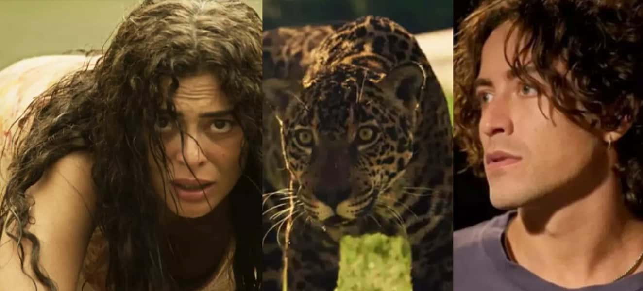 Jove (Jesuíta Barbosa) em Pantanal; ele sairá da fazenda do pai para morar no meio do mato e dará de cara com a 'sogra' (Foto: Reprodução / Globo / Montagem TV Foco)